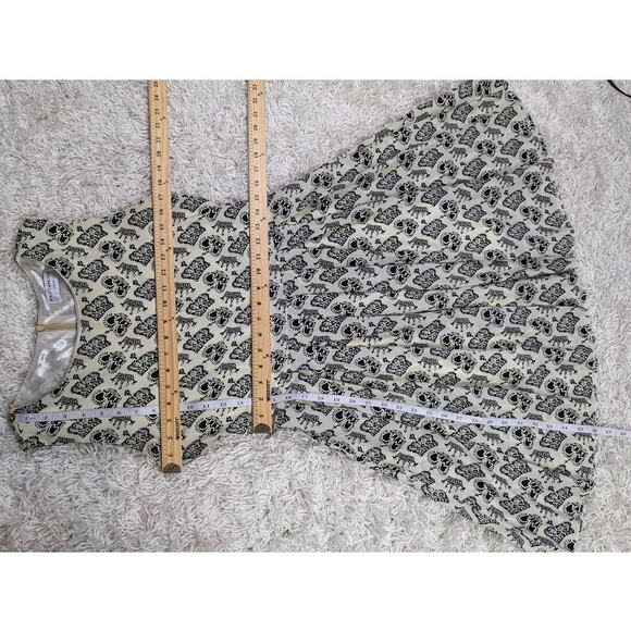 Ravi Famous London Sleeveless Crown Print Dress Black and White M - Picture 9 of 16